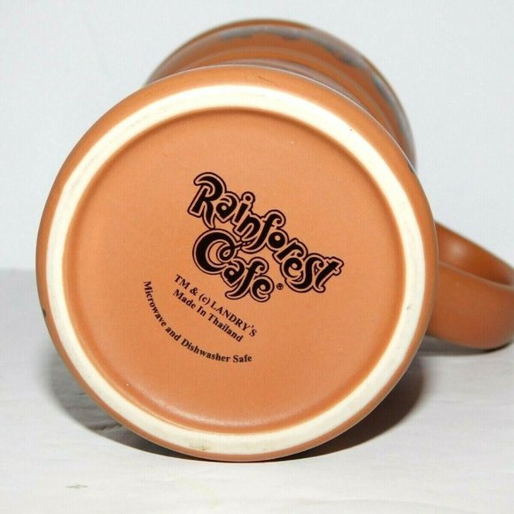 Rainforest Cafe Terracotta Brown Cha Cha Tree Frog Tall Travel Mug with Lid - Picture 8 of 10